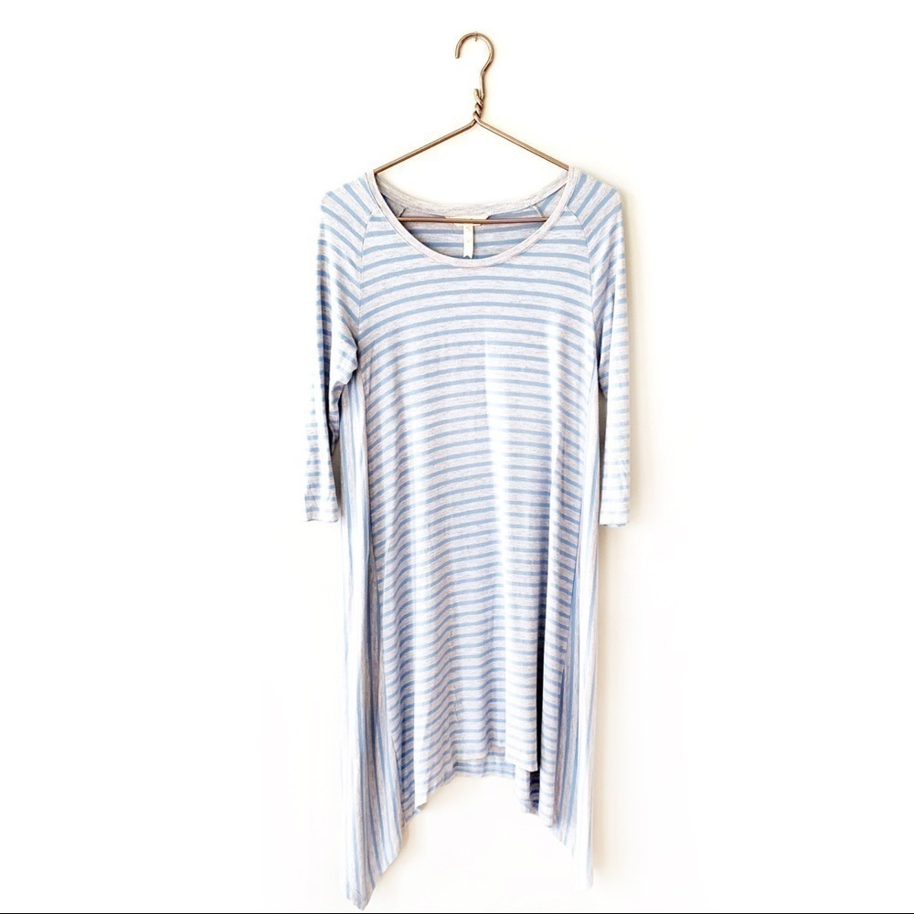 Matilda Jane | Blue Gray Trapeze Swing Dress